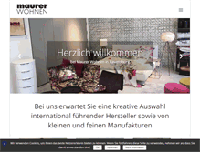 Tablet Screenshot of maurer-wohnen.de